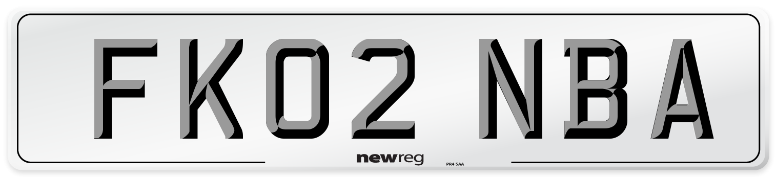 FK02 NBA Number Plate from New Reg